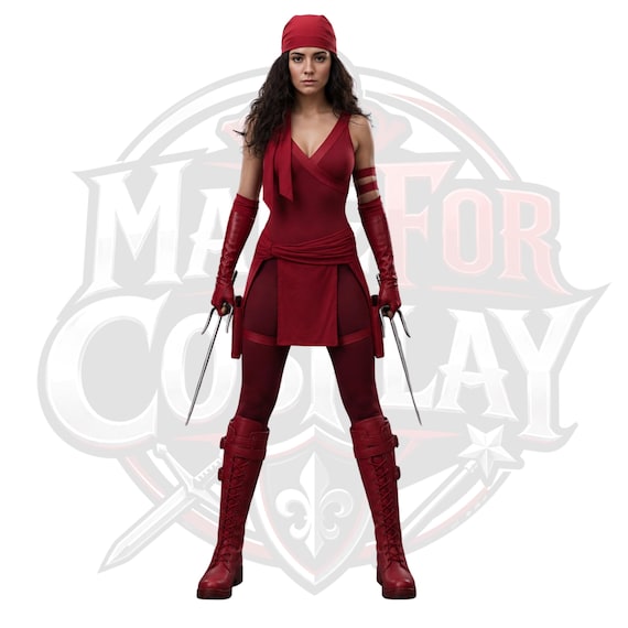 Elektra Costume, Marvel Assassin Cosplay, Ninja Warrior Outfit, Women Halloween Fancy Dress Combat Suit