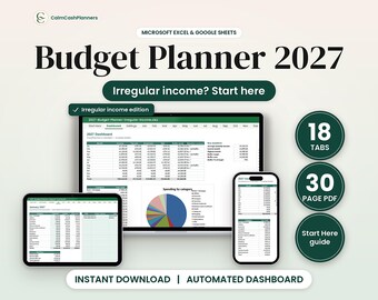 Biweekly Paycheck Budget Spreadsheet, Cash Envelope & Sinking Funds, Google Sheets Excel Budget Planner Printable A4 Letter