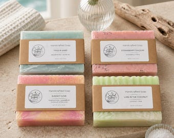 Artisan Sheabutter Seifenstück | Von der Küste inspirierte, feuchtigkeitsspendende Badeseife (120 ml)