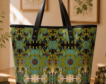 Abstract Botanical Handbag | Artistic Statement Purse | The Curiosity Collection