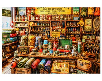 Vintage Outdoor Shop Illustration Jigsaw Puzzle | 500 & 1000 pc