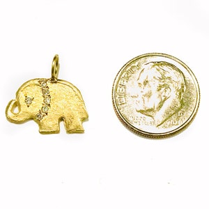 Yellow gold and diamonds elephant