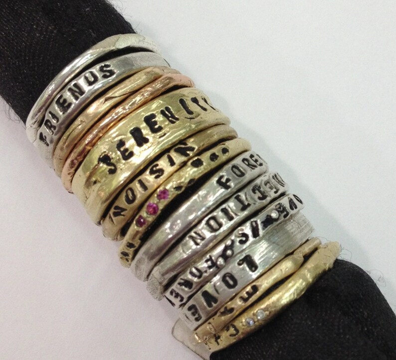 Stackable Ring best Friends Sterling Silver Etsy