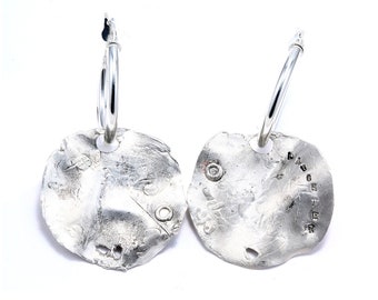 Handmade Earrings - "Laughter" Women's Silver Handmade Earrings in Sterling Silver - Unique Handmade Jewelry