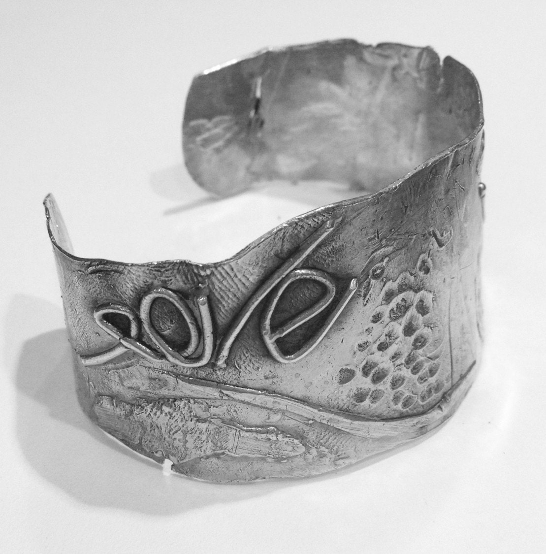 Sterling Silver 925 Love is all I need Cuff Bracelet