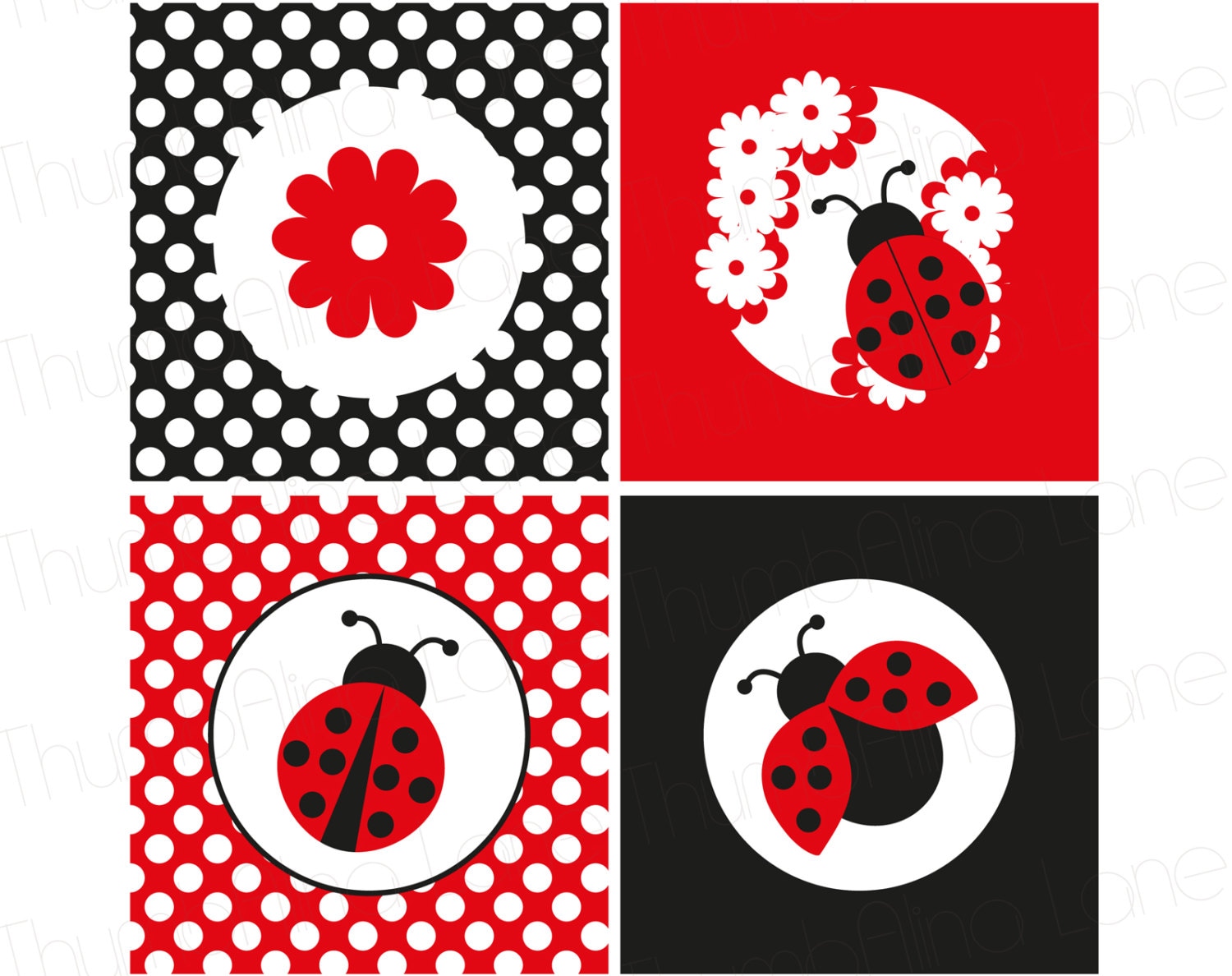 Ladybug Printable Cupcake Toppers Instant Download Digital | Etsy