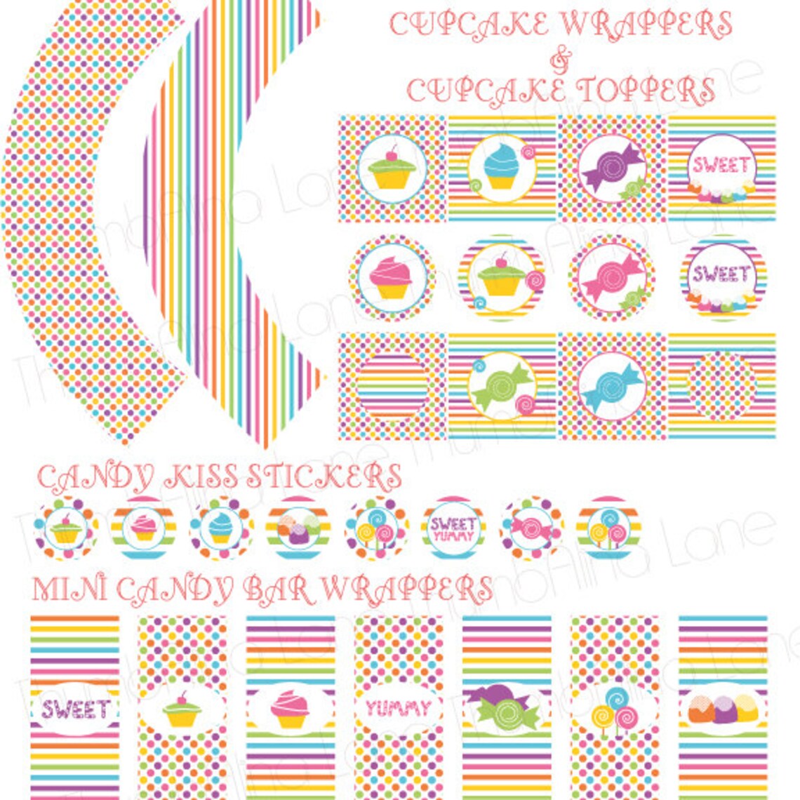Sweet Shop Candy Land Printable Party Kit, Instant Download - Birthday ...