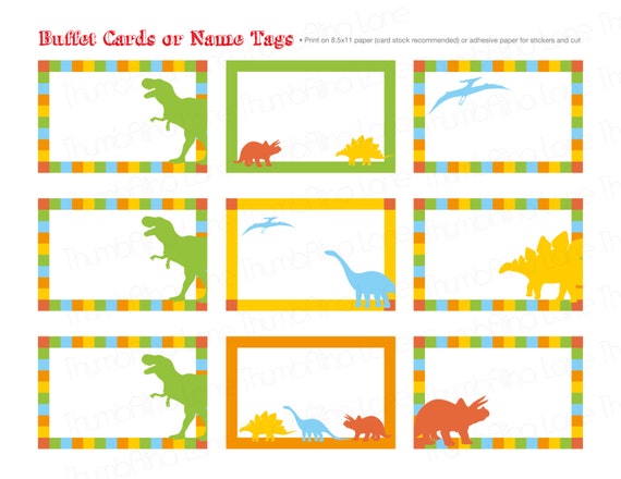 Dinosaur Printable Buffet Cards Food Tags Name Tags INSTANT - Etsy México Dinosaur Printable Buffet Cards Food Tags Name Tags INSTANT - Etsy México