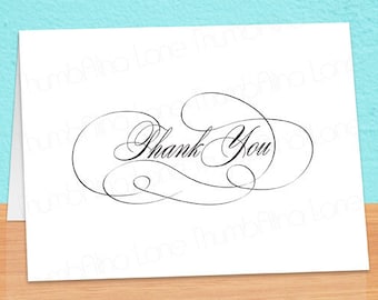 Printable Thank You Note Card, Instant Download - Digital File, PRINTABLE, D.I.Y.