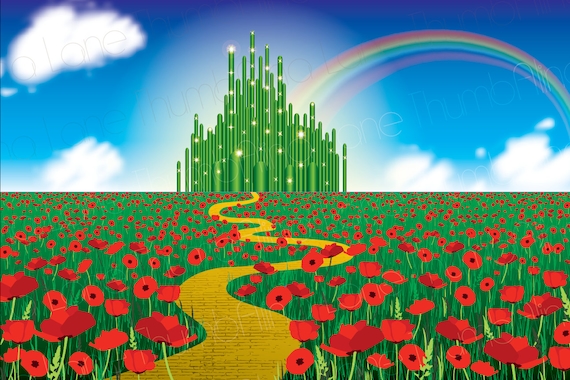 Printable Wizard of Oz Backdrop, Instant Download, 6ft x 4ft, Wizard of