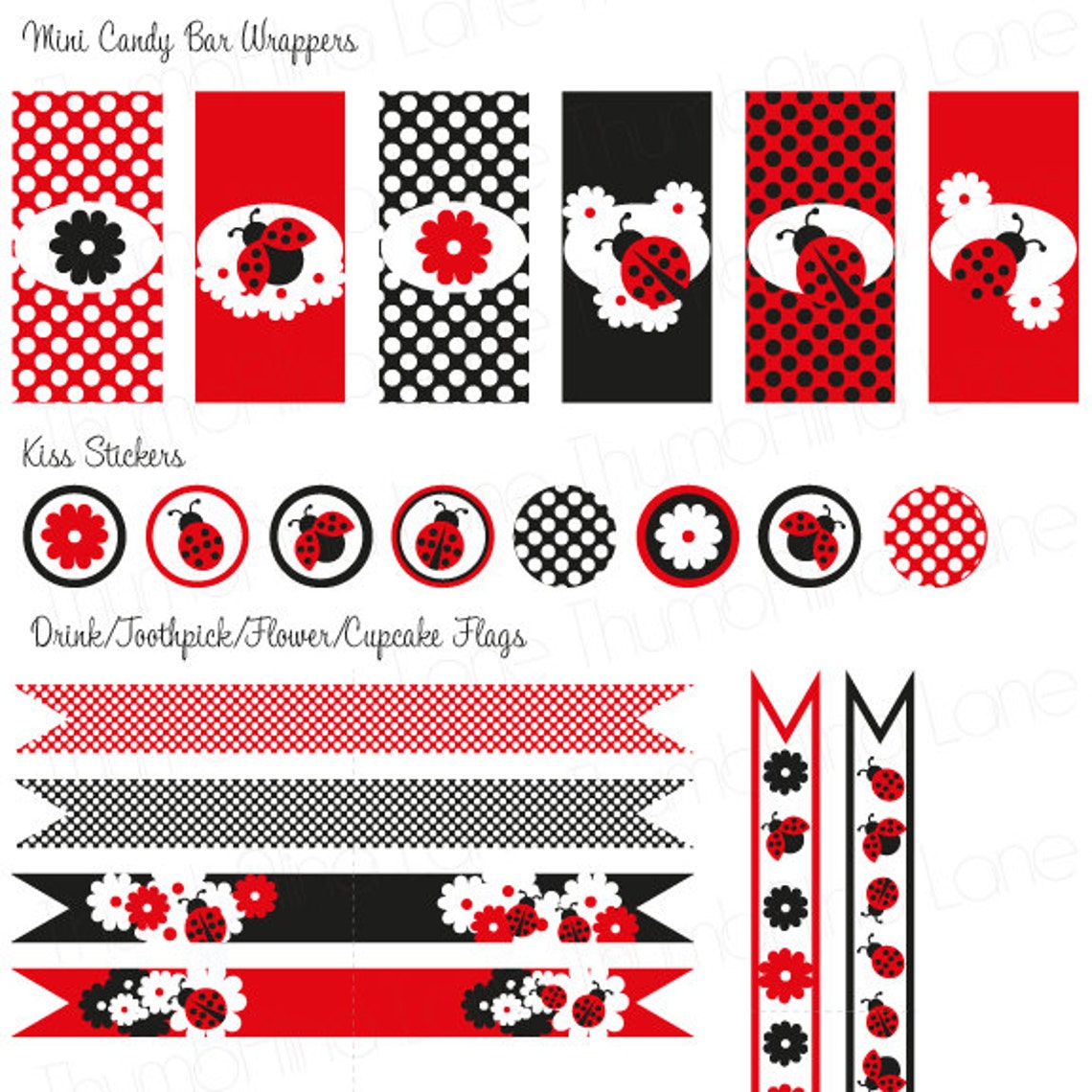 Ladybug Printable Party Kit, Happy Birthday, Instant Download - Etsy