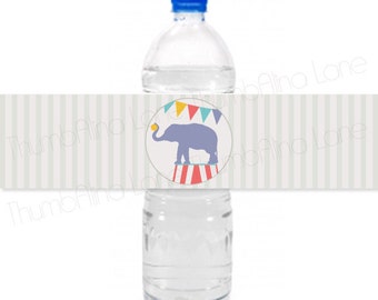 Carnival Circus Printable Water Bottle Labels, Instant Download  - Digital File, Printable, DIY