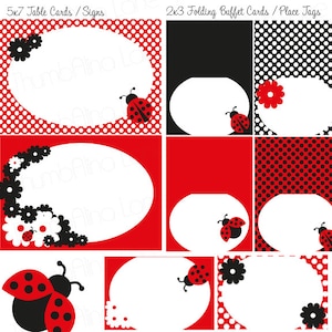 Ladybug Printable Party Kit, Happy Birthday, Instant Download image 4