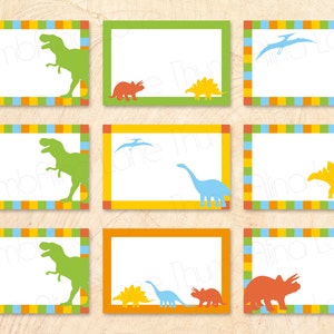 dinosaur buffet cards food tags name tags diy t rex rawr etsy