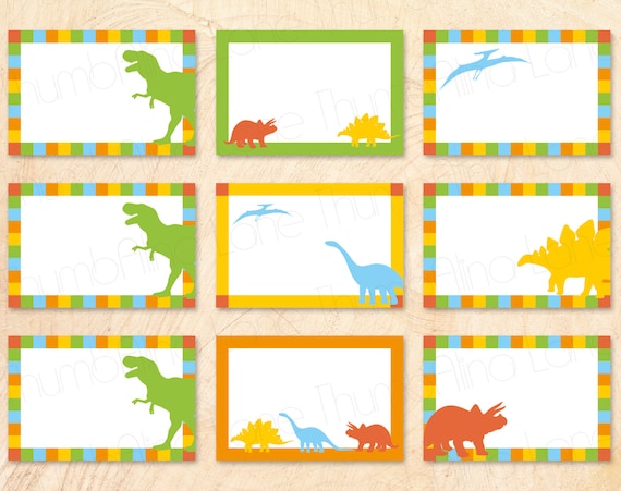 Dinosaur Printable Buffet Cards Food Tags Name Tags Instant Etsy