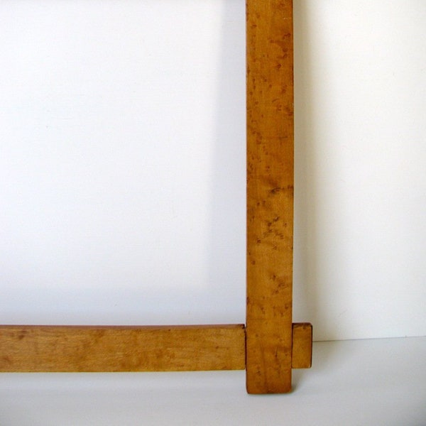 Bird's-eye Maple Frame, Vintage, Natural, Handmade, Mid-Century, Crossed Corner Picture Frame, Original Finish, c.1945, Lovely Condition