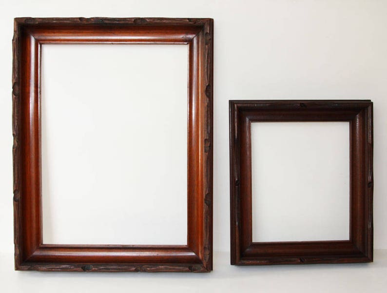 Adirondack Hand Carved Rustic Frames C 1880 2 Superb Image 0
