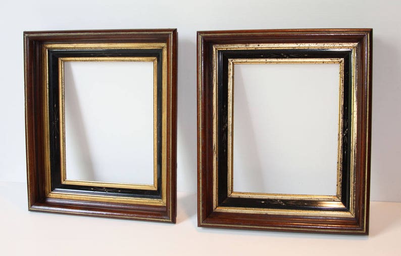 Antique Picture Frames Eastlake Almost A Pair Solid Walnut Image 0