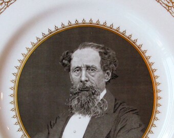 DICKENS, SPODE, China Plate, Limited Edition, Numbered, Centenary, Vintage Portrait Plate, EXCELLENT Condition, 1970