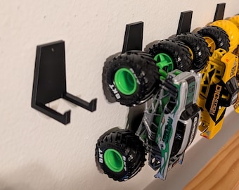 Wall-Mount Monster Truck Display Hooks – Damage-Free Storage - Pack Of 10