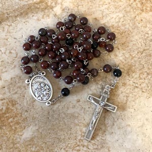 St. Joseph Brown Jasper Stone Catholic Rosary