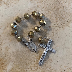 Catholic Rosary in Chunky Gold
