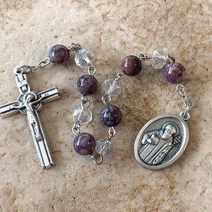 St. Benedict Crystal and Stone Decade Rosary