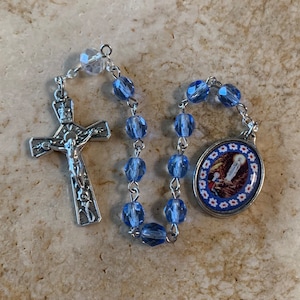 Our Lady of Fatima Blue Rosary