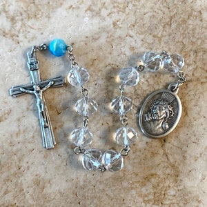 The Holy Face of Jesus Crystal Rosary Tenner
