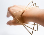 Triangle Trio Brass Bangles