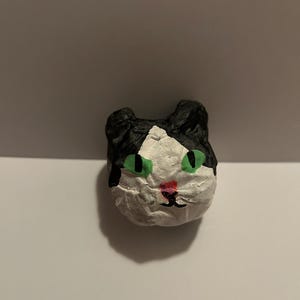 Paper Mache Cat Head (keychain option available)