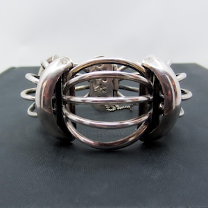 Vintage Mid-Century Huge Antonio Pineda Birdcage Bracelet Sterling, Taxco c. 1950, Taxco Jewelry, Pineda Jewelry