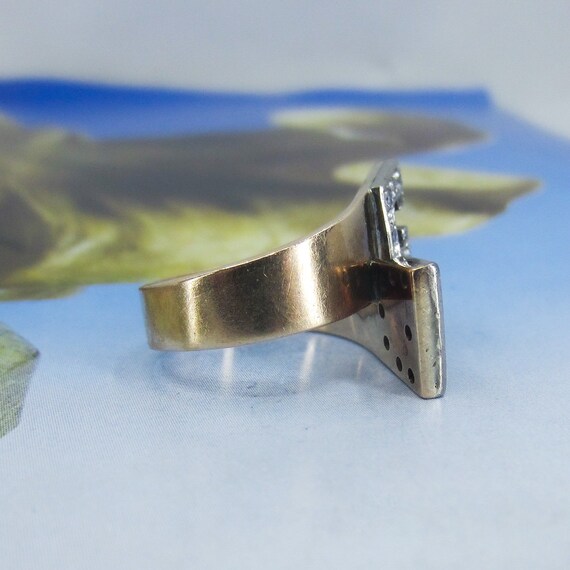 Vintage Ring, Mid-Century Diamond "DC" Initials R… - image 5