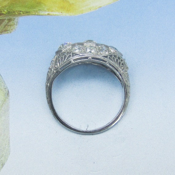 Antique Engagement Ring, Art Deco Old Mine Diamon… - image 7