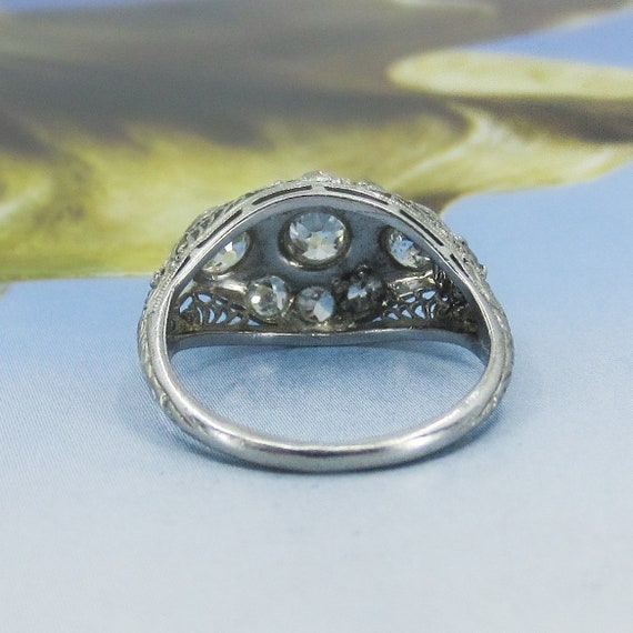 Antique Engagement Ring, Art Deco Old Mine Diamon… - image 4