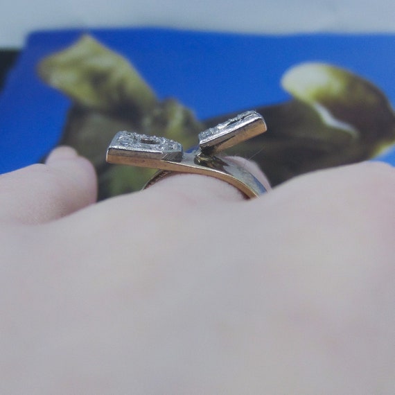 Vintage Ring, Mid-Century Diamond "DC" Initials R… - image 9
