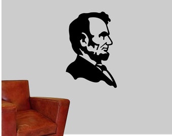 abe lincoln decal etsy
