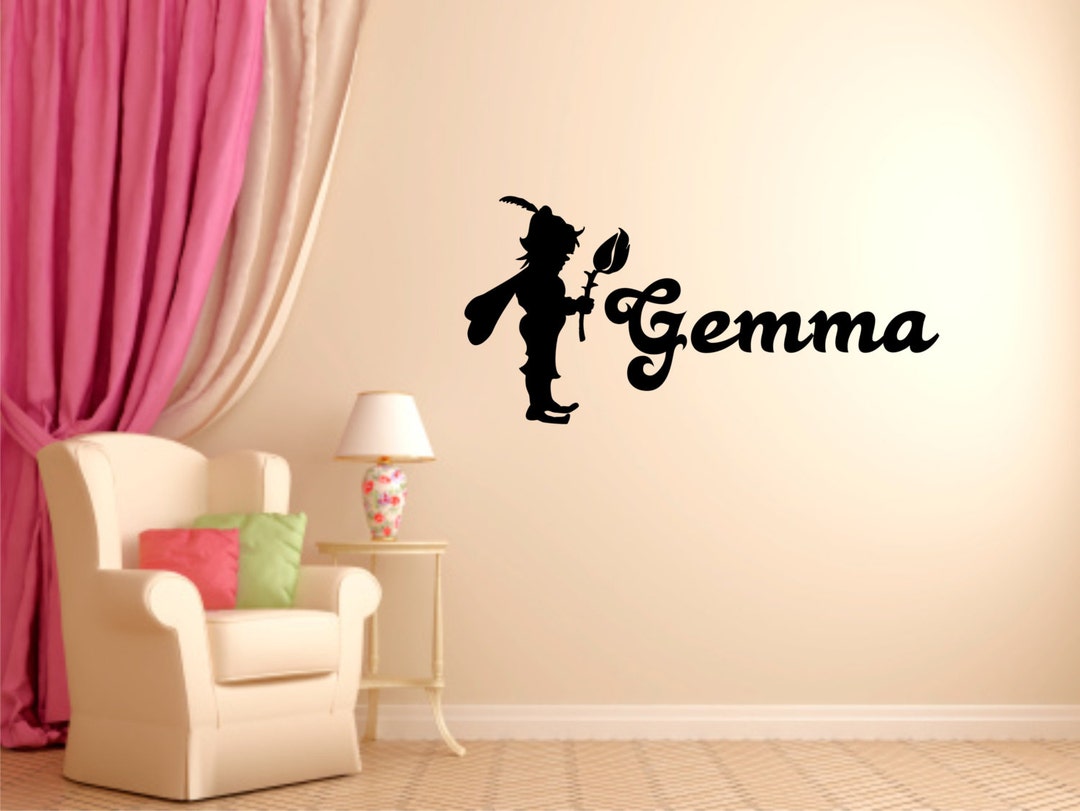 Fairy With Name Wall Vinyl Decal Girls Name With Fairy Wall - Etsy