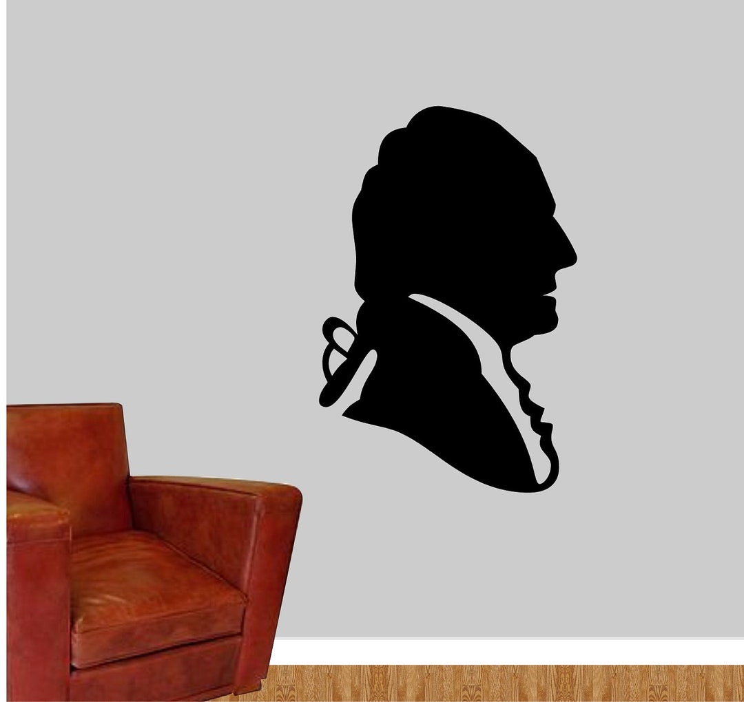 George Washington Wall Vinyl Decal - George Washington Outline Wall ...