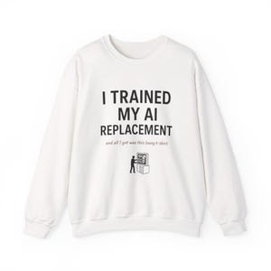 I Trained My AI-vervangingssweater – grappig cadeau voor technische werker