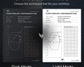 Aerospace Engineering Notebook PDF | US Letter Dark Flight Envelope Airfoil Planner