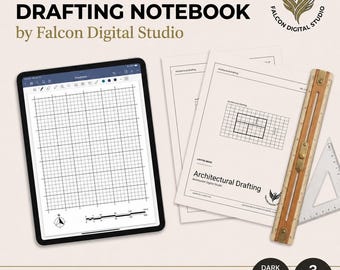 Architectural Drafting Notebook PDF | A4 Light Architecture Journal | Plan Section Elevation Planner