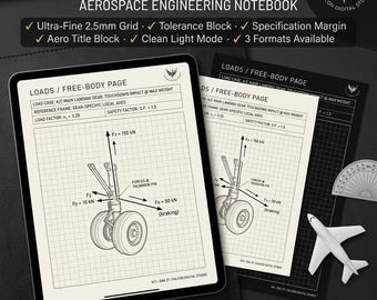 Aerospace Engineering Notebook PDF | US Letter Light Flight Envelope Airfoil Planner
