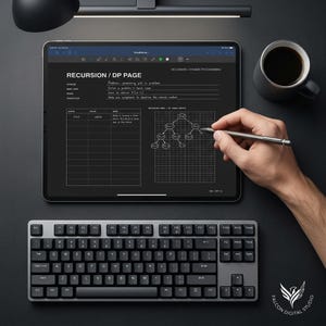Coding Algorithm Notebook Bundle | A4 US Letter Tablet PDF | Dark Light CS Journal Set image 6