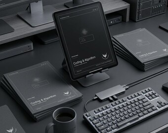 Coding Algorithm Notebook Digital PDF | Tablet Dark CS Journal | Pseudocode Big O Planner