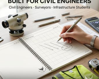 Civil Engineering Notebook PDF | US Letter Light Site Survey Journal | Grade Drainage Planner