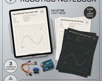 Robotics Engineering Notebook PDF | US Letter Light Robot Lab Journal | Kinematics Debug Log