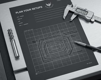 CNC Planning Notebook PDF | US Letter Dark Machinist Journal | Toolpath Setup Offset Planner
