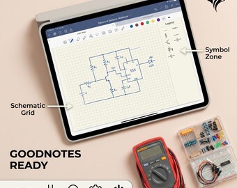 Electrical Engineering Notebook PDF | A4 Light Schematic Journal | Printable Circuit Planner
