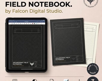 Engineering Field Notebook PDF | A4 Dark Site Journal | Field Inspection Measurement Log